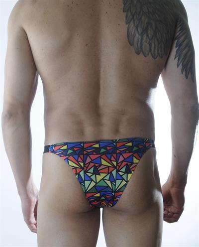 Erkek Çok Renkli Fantezi Giyim Geometrik Desenli Slip HF301129 