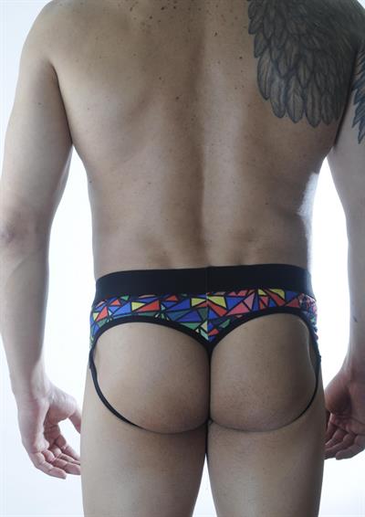 Erkek Çok Renkli Fantezi Giyim Desenli Jockstrap HF301180 