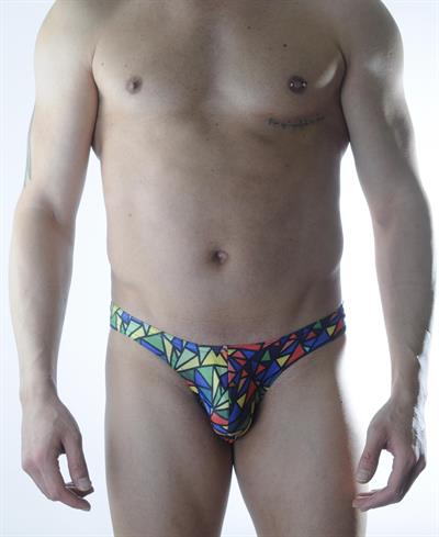 Erkek Çok Renkli Geometrik Desenli Slip HF310111 