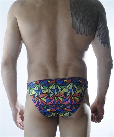 Erkek Çok Renkli Geometrik Desenli Slip HF310111 