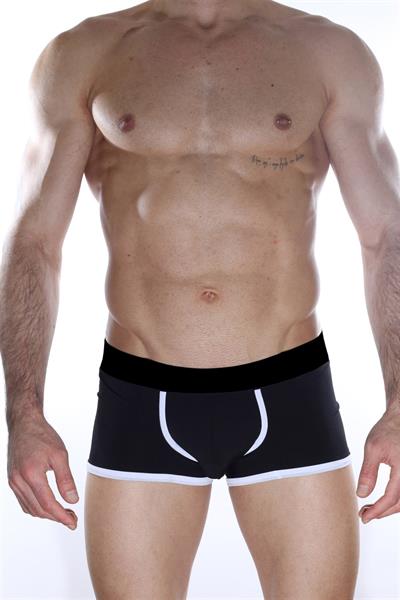 Erkek Siyah Fantezi Giyim Arka Açık Boxer HF012119 