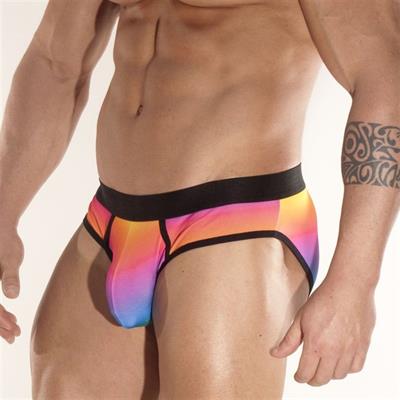 Erkek Çok Renkli Fantezi Giyim Gökkuşağı Desenli Slip HF171207 