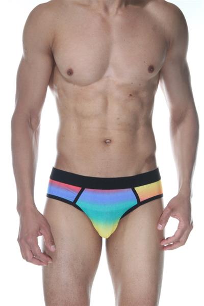 Erkek Çok Renkli Fantezi Giyim Gökkuşağı Desenli Jockstrap HF102115 