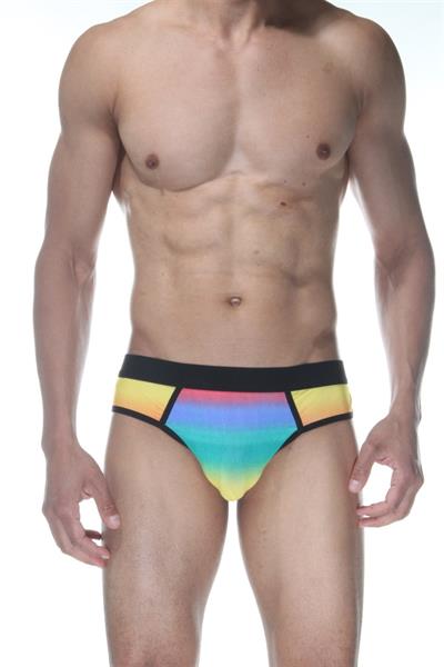 Erkek Çok Renkli Fantezi Giyim Gökkuşağı Desenli Jockstrap HF102128 