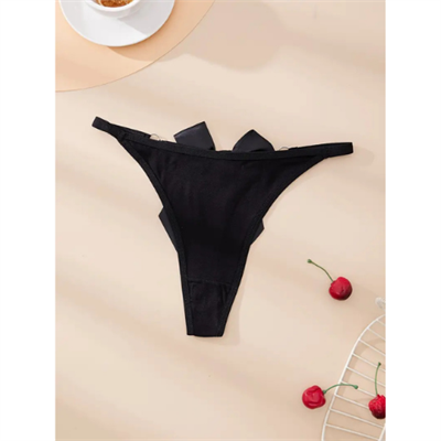 Çok Renkli Fantezi Giyim 2 li Fiyonklu Halkalı String Tanga HF0044 