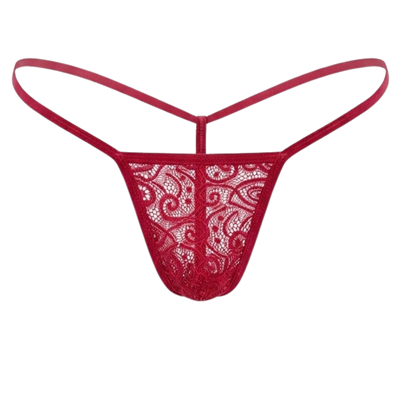 Hafif Giyim Kadın 3lü Dantelli G-String Külot Seti (Siyah, Beyaz, Kırmızı) HF0060