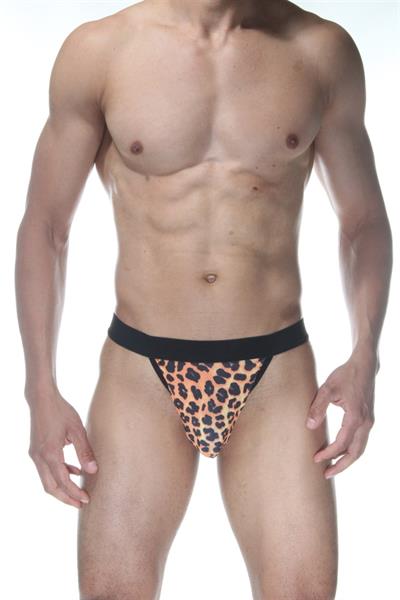 Erkek Çok Renkli Fantezi Giyim Leopar Desenli Tanga HF102143 