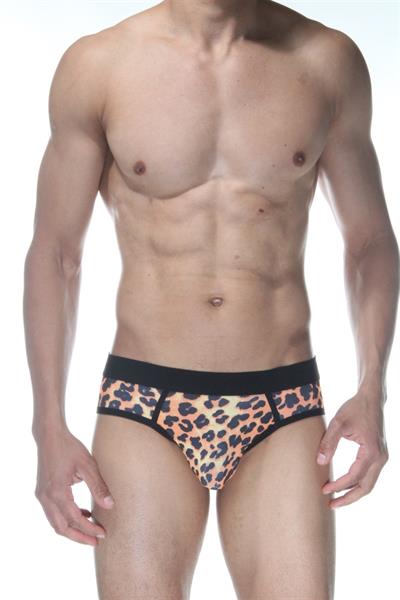 Erkek Çok Renkli Fantezi Giyim Leopar Desenli Jockstrap HF102117 