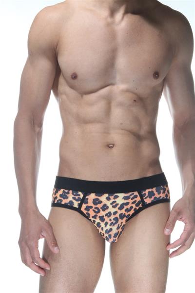 Erkek Çok Renkli Fantezi Giyim Leopar Desenli Jockstrap HF102117 