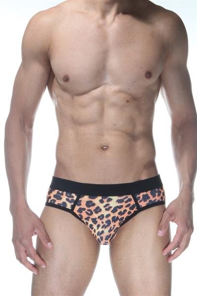 Erkek Çok Renkli Fantezi Giyim Leopar Desenli Jockstrap HF102117 