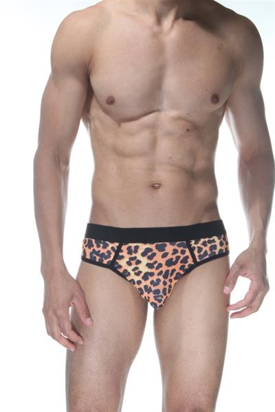 Erkek Çok Renkli Fantezi Giyim Leopar Desenli Jockstrap HF102130 