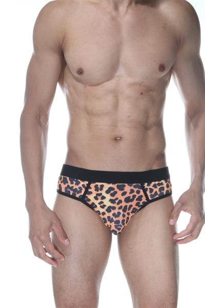 Erkek Çok Renkli Fantezi Giyim Leopar Desenli Jockstrap HF102130 