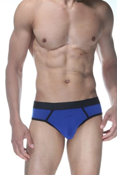 Erkek Mavi Fantezi Giyim Biyeli Jockstrap HF102110 