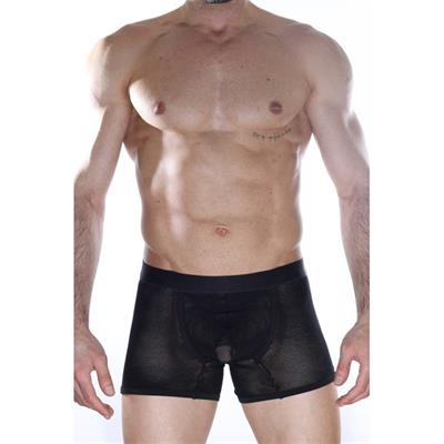 Erkek Siyah Renkli Fantezi Giyim Transparan File Boxer HF012162 