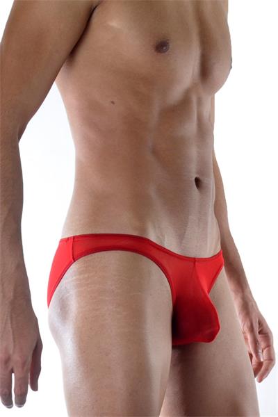 Erkek Kırmızı Fantezi Giyim Transparan Slip HF111890 