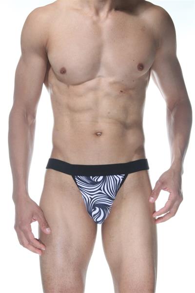 Erkek Çok Renkli Fantezi Giyim Zebra Desenli String HF102142 