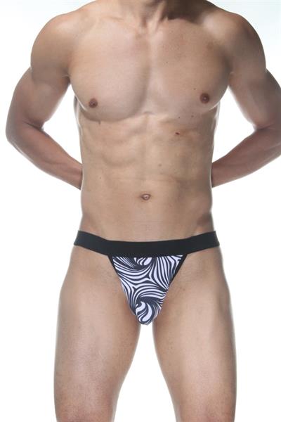 Erkek Çok Renkli Fantezi Giyim Zebra Desenli String HF102142 