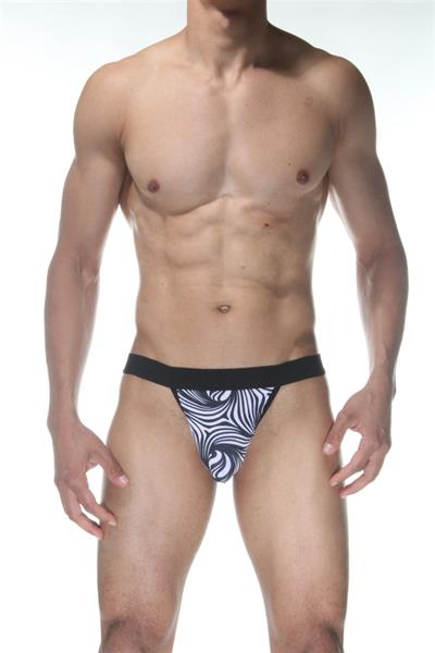 Erkek Çok Renkli Fantezi Giyim Zebra Desenli String HF102142 