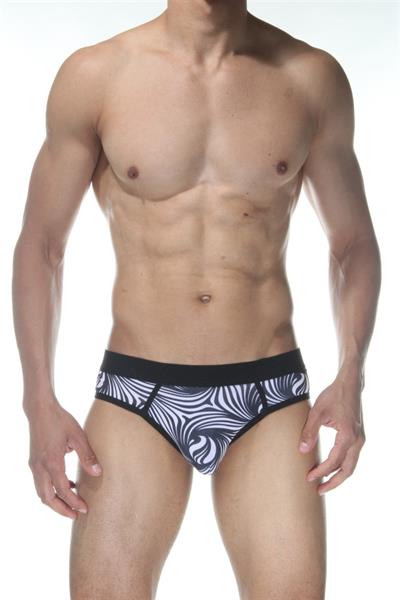 Erkek Çok Renkli Fantezi Giyim Zebra Desenli Jockstrap HF102116 