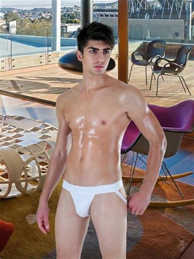 Erkek Beyaz Fantezi Giyim Jockstrap HF110426 