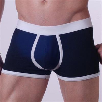 Erkek Lacivert Fantezi Giyim Kontrast Biyeli Boxer HF140530 