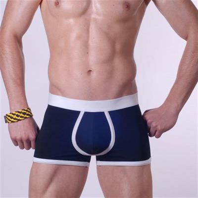 Erkek Lacivert Fantezi Giyim Kontrast Biyeli Boxer HF140530 