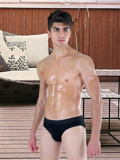 Erkek Siyah Fantezi Giyim Slip HF110428 