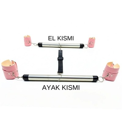 Pembe Fantezi Aksesuarı Borulu El Ayak Kelepçesi HF5383
