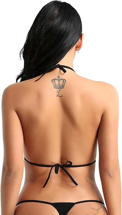Siyah Fantezi Giyim Bikini Takımı HF104137 