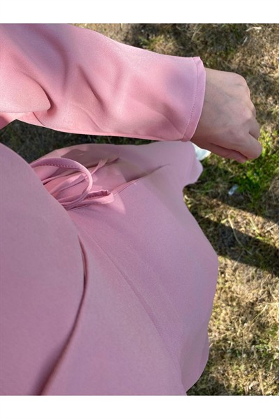 Kadın Yandan Bağlamalı Pensli Takım M101 - Pembe