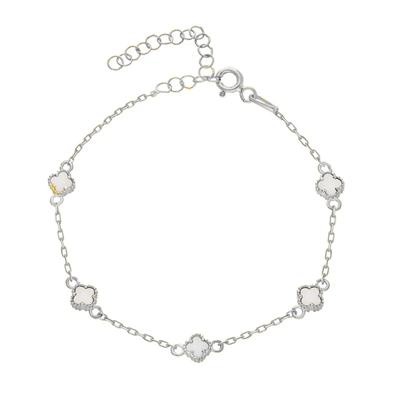 Beyaz Yonca Bileklik 718539 Gold