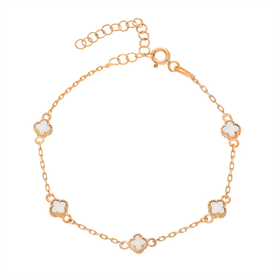 Beyaz Yonca Bileklik 718539 Gold
