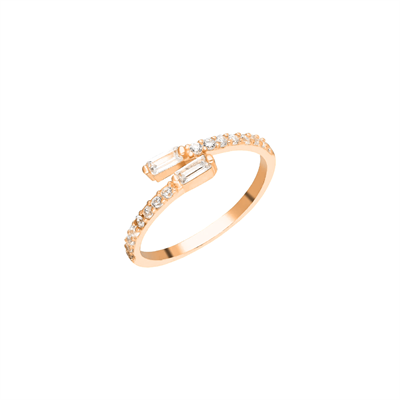 Çift Baget Yüzük 718861 Silver