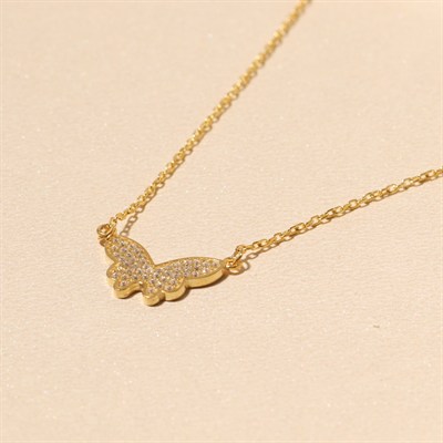 Daisy Kelebek Kolye 718987 Gold