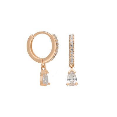 Damla Taşlı Küpe 717106 Rose