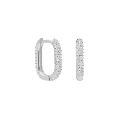Dikdörtgen Zirkon Küpe 718898 Silver