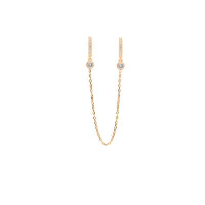 Double String Küpe 719904 Silver