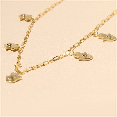 Fatıma Kolye 718927 Gold