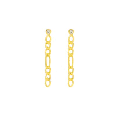 Figaro Zincir Küpe 717092 Gold