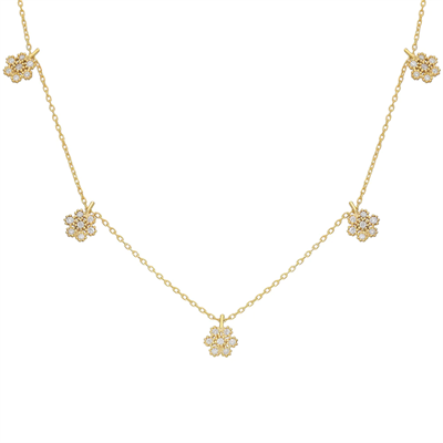 Flower Sallantılı Kolye 718909 Gold