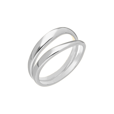 İki Halka Yüzük 718847 Silver