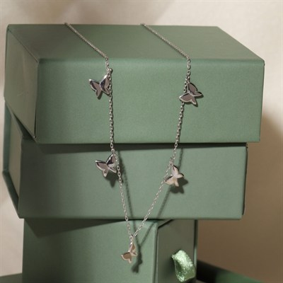 Ivy Kelebek Kolye 718983 Silver