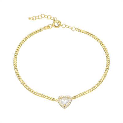 Kalp Bileklik 717015 Gold