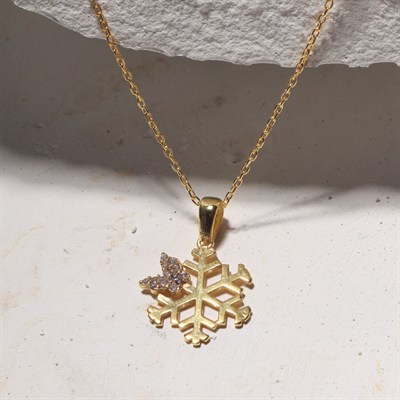 Kar Tanesi Kolye 718955 Gold