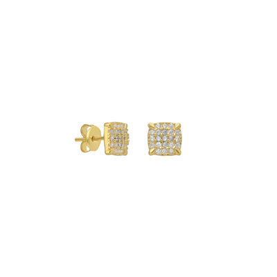Kare Zirkon Küpe 717111 Gold