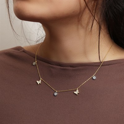 Kelebek Charm Kolye 718901 Gold