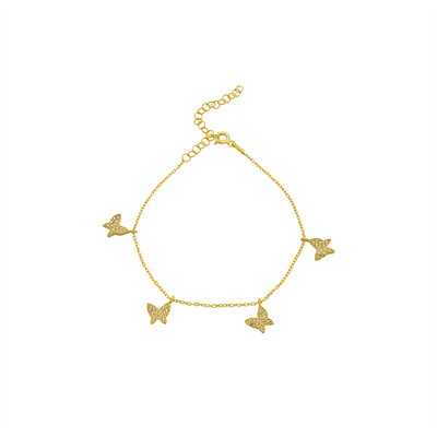 Kelebek Zincir Bileklik 719131 Gold