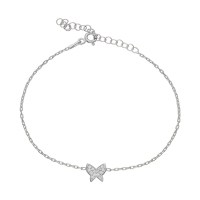 Minimal Kelebek Bileklik 718527 Silver