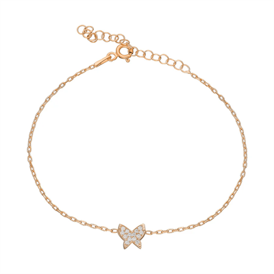 Minimal Kelebek Bileklik 718527 Silver