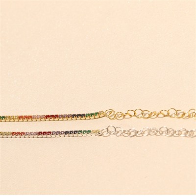 Renkli Suyolu Bileklik 719458 Silver